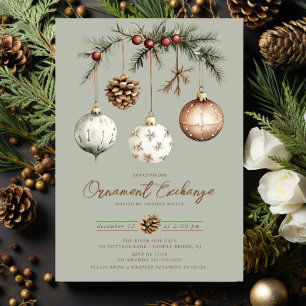 Inbjudan till Rustic Ornament Exchange