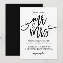 Inbjudan till Rustic-penselkalligrafi | Svart