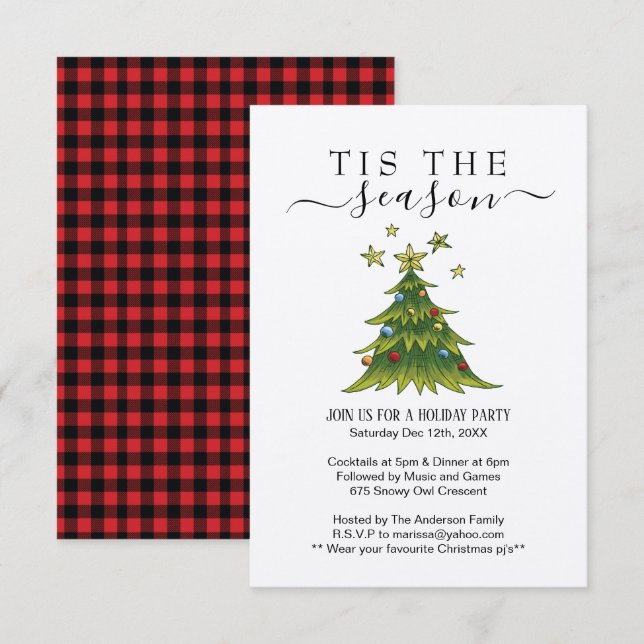 Inbjudan till Rustic Play Julfest (Fram/baksida)