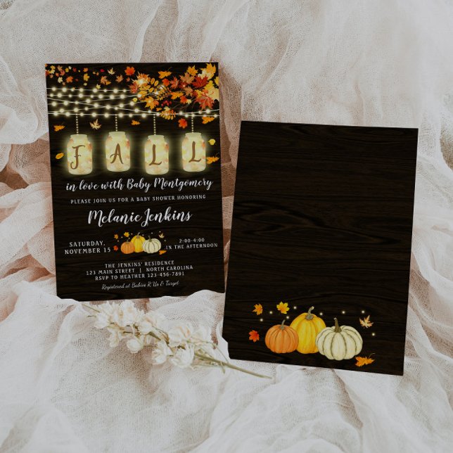 Inbjudan till Rustic Pumpkin Fall Baby Shower (Skapare uppladdad)