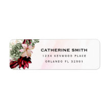 Inbjudan till Rustic Red Elegant Blommigt