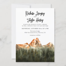 Inbjudan till Rustic Red Mountain Wedding