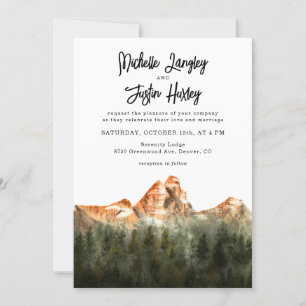 Inbjudan till Rustic Red Mountain Wedding