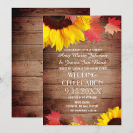 Inbjudan till Rustic Solros Barn Wood Wedding