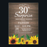 Inbjudan till Rustic Solros Surprise 30års födelse<br><div class="desc">Inbjudan till Rustic Solros Surprise 30års födelsedag. Blommigt Flowers och Rustic Wood Background. Land Vintage Retro. Kvinnor födelsedag. 12:e 13:e 15:e 16:e 18:e 20:e 30:e 40:e 60:e 70:e 90:e 100:e, i alla åldrar. Utskriftsformat digitalt. Om du vill göra ytterligare anpassningar klickar du på knappen Anpassa och användor verktygen som är...</div>