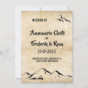 Inbjudan till Rustic Vintage Calligraphy