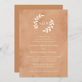 Inbjudan till Rustic Watercolor-bröllop