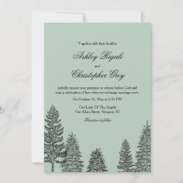 Inbjudan till Rustic Wedding - Gräs Träd