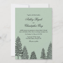 Inbjudan till Rustic Wedding - Gräs Träd