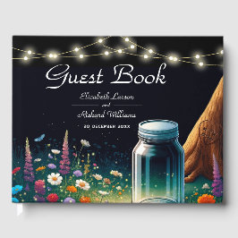 Inbjudan till Rustic Wedding i elegant Firefly Gästböcker