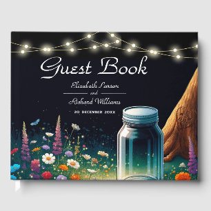 Inbjudan till Rustic Wedding i elegant Firefly Gästböcker