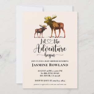 Inbjudan till Rustic Wilderness Moose Pojke Shower