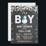 Inbjudan till Rustic Winter Snögubbe Boy Baby Show<br><div class="desc">Rustic Winter Snögubbe Boy Shower-inbjudan. Vit snöflummel. Baby dess kall utanför Baby Shower-inbjudan. Bjud in pojkbabyskor. Winter Helgdag Baby Shower Inbjudan. Bakgrund för kalkbord. Black and White. Om du vill göra ytterligare anpassningar klickar du på knappen "Anpassa" och användor verktyg som är utformat för att ändra mallen.</div>
