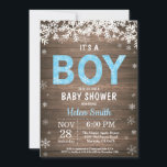 Inbjudan till Rustic Winter Snögubbe Boy Baby Show<br><div class="desc">Rustic Winter Boy Baby Shower-inbjudan. Vit snöflummel. Baby dess kall utanför Baby Shower-inbjudan. Bjud in pojkbabyskor. Winter Helgdag Baby Shower Inbjudan. Rustic Wood Background. Land Vintage Retro Barn. Om du vill göra ytterligare anpassningar klickar du på knappen "Anpassa" och användor verktyg som är utformat för att ändra mallen.</div>