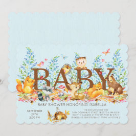 Inbjudan till Rustic Woodland Boysl Baby Shower