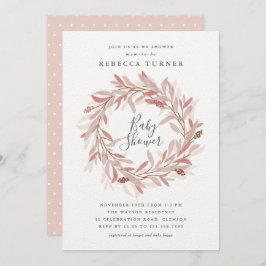 Inbjudan till rustiska kransbabyduschar