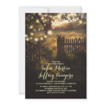 inbjudan till rustiskt landsbyggsbröllop för ljus