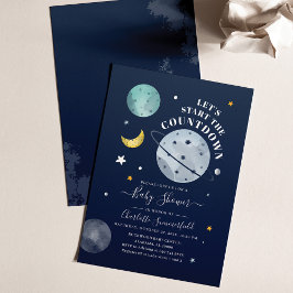 Inbjudan till rymden Boy Baby Shower