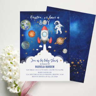 Inbjudan till Rymden Galaxy Starry-babydusch