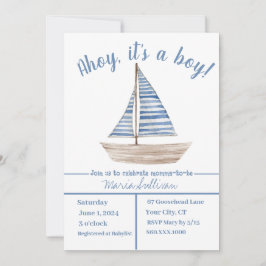 Inbjudan till SAILBOAT Pojke Shower