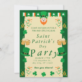Inbjudan till saint patrick's day-partiet