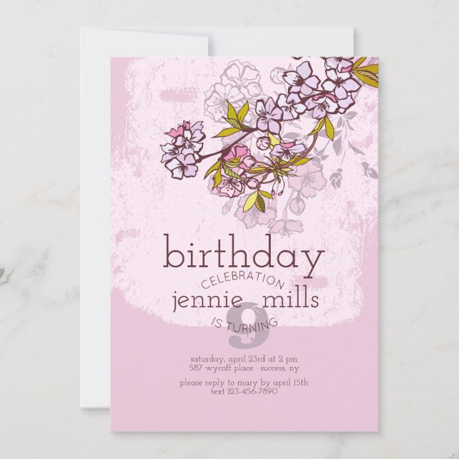 Inbjudan till Sakura Gren (Framsida)