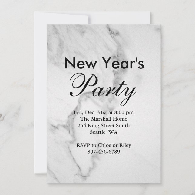 Inbjudan till säljbar Nyårsafton (Framsida)