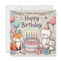 Inbjudan till sällskapsdjur på födelsedagen