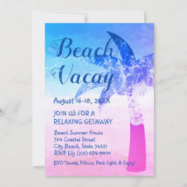 Inbjudan till Sand and Sea Handflatan Träd Beach G