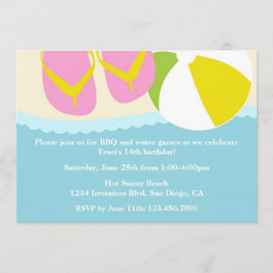 Inbjudan till Sandals och Beach Boll Beach Party