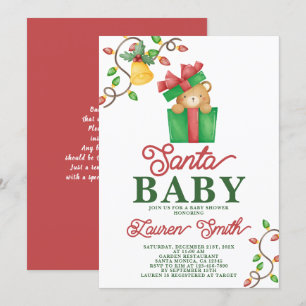 Inbjudan till Santa Baby Shower