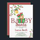 Inbjudan till Santa Baby Shower<br><div class="desc">Nybörjarinbjudan till julbabyskabinje,  Nalle Babyskare Inbjudan</div>