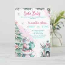 Inbjudan till Santa Baby Shower