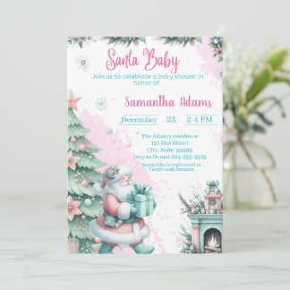 Inbjudan till Santa Baby Shower