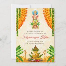 Inbjudan till Satya Narayan katha Satyanarayan-puj