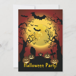 Inbjudan till Scary Träd Halloween fest