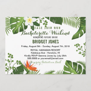 Inbjudan till schemat för Tropical Bachelorette He