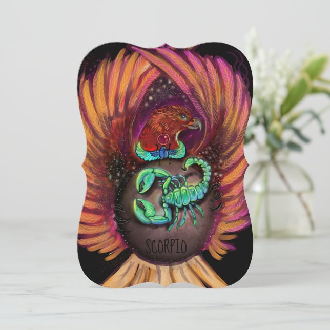 Inbjudan till Scorpio Zodiac-signering (Stående Fram)