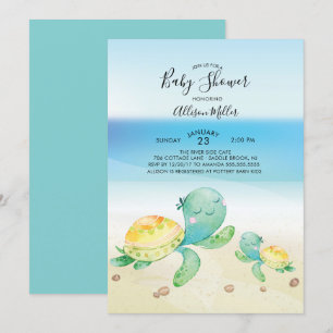 Inbjudan till Sea Turtle Baby Shower
