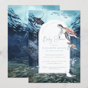 Inbjudan till Sea Turtle Ocean Baby Shower