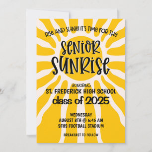 Inbjudan till Senior Sunrise High School:s slutvec