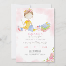 Inbjudan till Sewing Girl Birthday