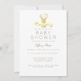 Inbjudan till Shabby chic Hjort Baby Shower