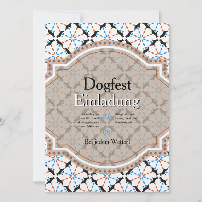 Inbjudan till Shepherd Hund (Baksida)