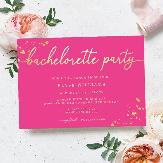 Inbjudan till shock rosa Bachelorette-partiet (Skapare uppladdad)