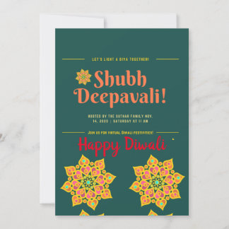 Inbjudan till Shubh Deepawali Lycklig Diwali