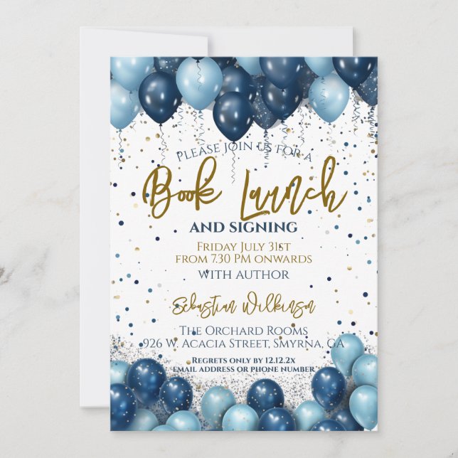 Inbjudan till signeringspartiet för Bok-lansering (Framsida)