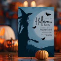 Inbjudan till Silhouette Witch Halloween fest