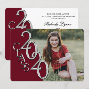 Inbjudan till silver Burgundy 2020 Photo Studenten