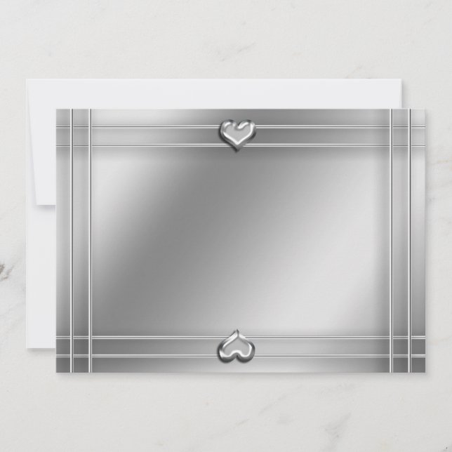 Inbjudan till silver Hearts (Framsida)